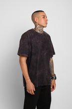 Camiseta Oversize Acid Wash Negro 200G