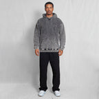Buzo Hoodie Acid wash Negro 400G