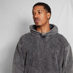 Buzo Hoodie Acid wash Negro 400G