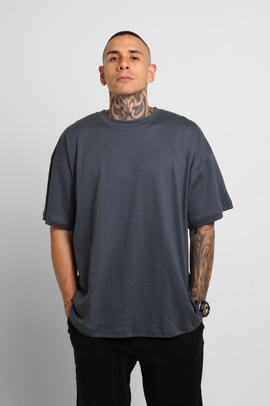 Camiseta Oversize Azul 190G