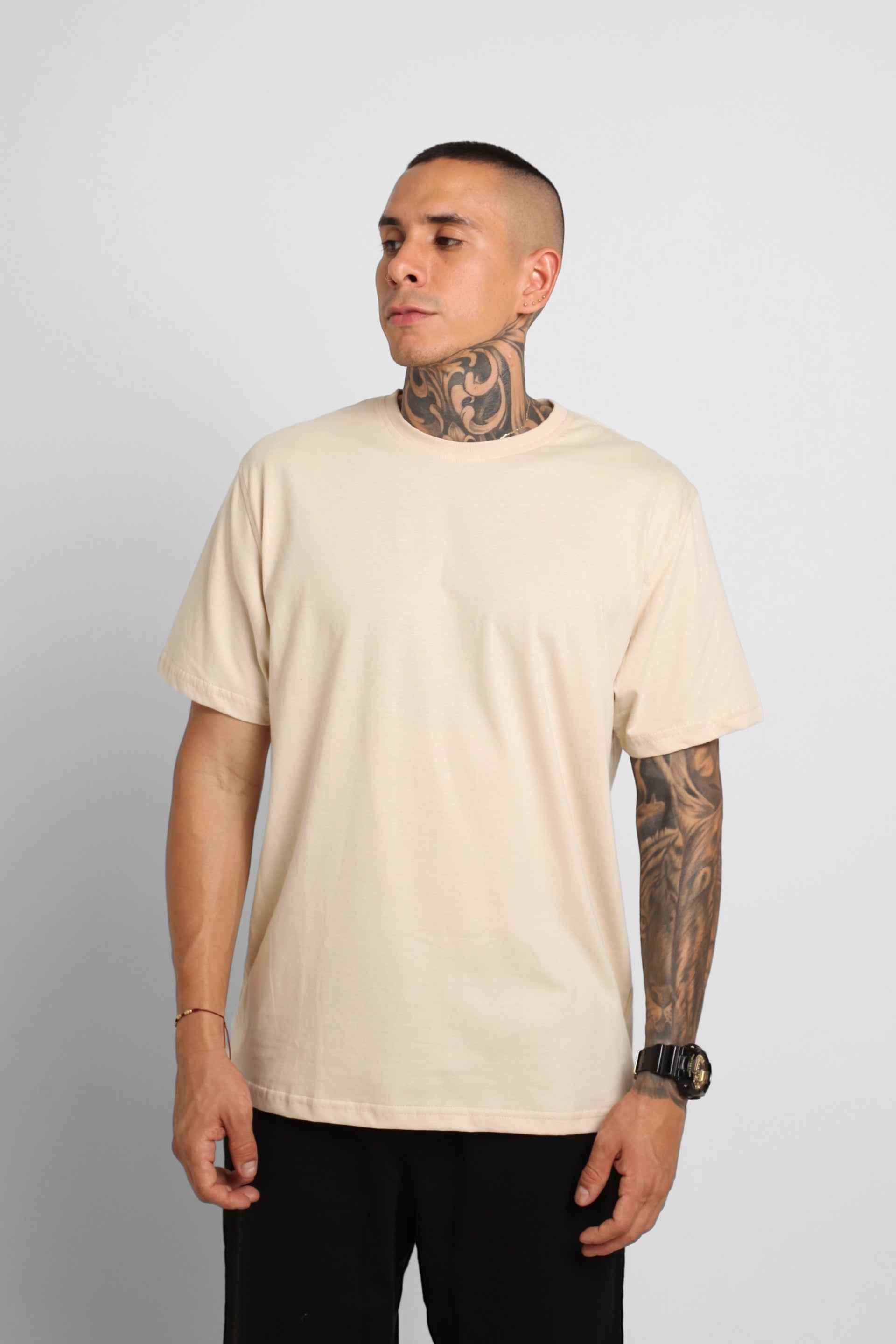 Camiseta Regular Fit Beige 200G